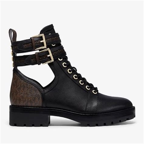 bottes de combat michael kors|Bensen Leather Combat Boot .